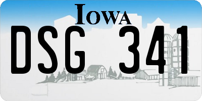 IA license plate DSG341