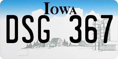 IA license plate DSG367