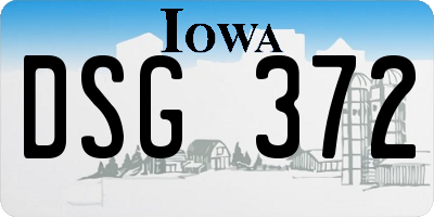 IA license plate DSG372