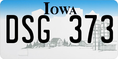 IA license plate DSG373