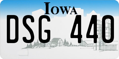 IA license plate DSG440