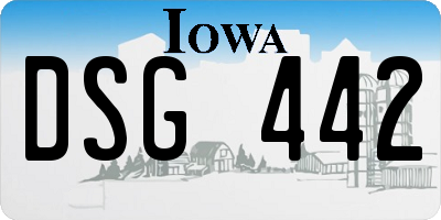 IA license plate DSG442