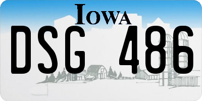 IA license plate DSG486