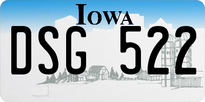 IA license plate DSG522