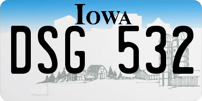 IA license plate DSG532