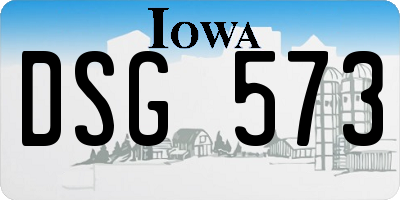 IA license plate DSG573