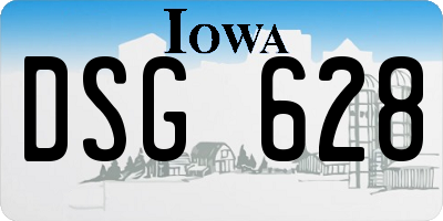 IA license plate DSG628