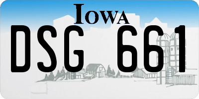 IA license plate DSG661
