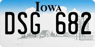 IA license plate DSG682