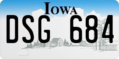 IA license plate DSG684