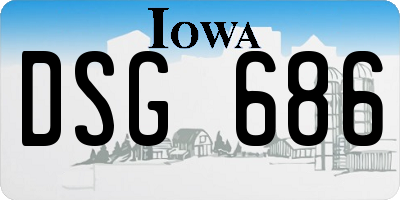IA license plate DSG686