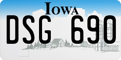 IA license plate DSG690