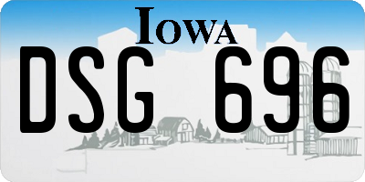 IA license plate DSG696