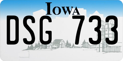 IA license plate DSG733