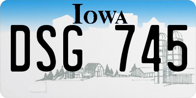 IA license plate DSG745