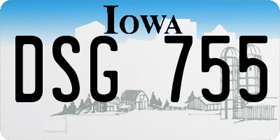 IA license plate DSG755