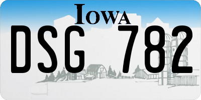 IA license plate DSG782