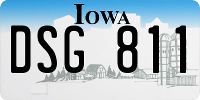 IA license plate DSG811