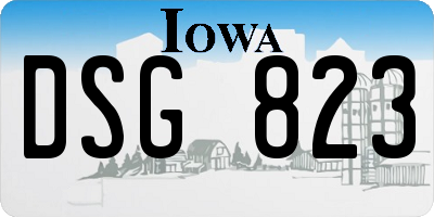 IA license plate DSG823