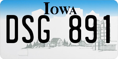 IA license plate DSG891