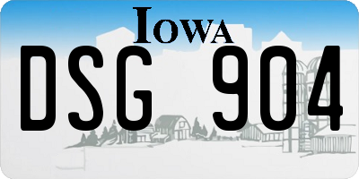 IA license plate DSG904