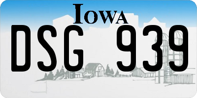 IA license plate DSG939