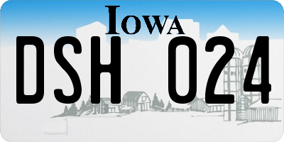 IA license plate DSH024
