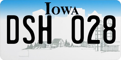 IA license plate DSH028