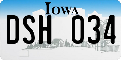IA license plate DSH034