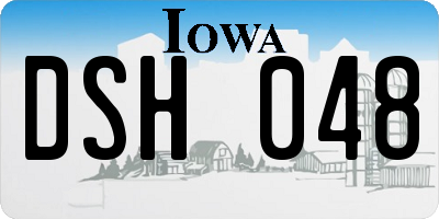IA license plate DSH048