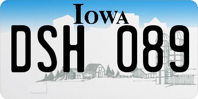 IA license plate DSH089