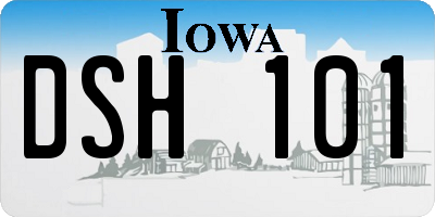 IA license plate DSH101