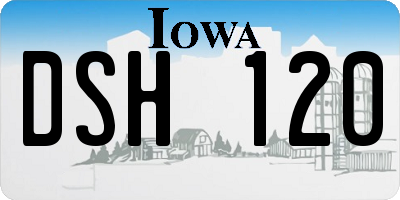 IA license plate DSH120
