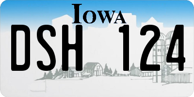 IA license plate DSH124