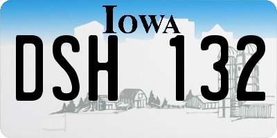 IA license plate DSH132