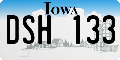 IA license plate DSH133