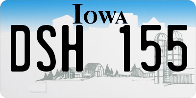 IA license plate DSH155