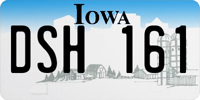 IA license plate DSH161