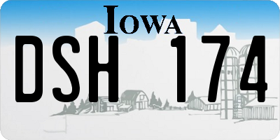 IA license plate DSH174