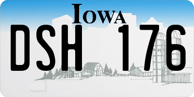 IA license plate DSH176