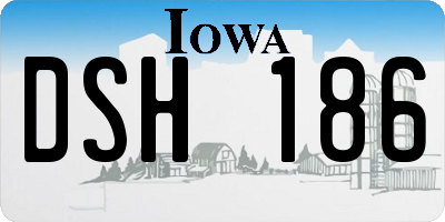 IA license plate DSH186