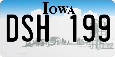 IA license plate DSH199