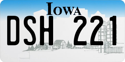 IA license plate DSH221