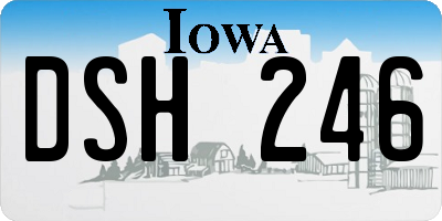 IA license plate DSH246