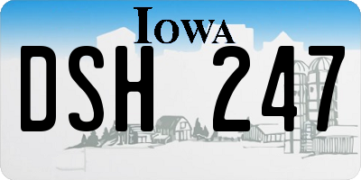 IA license plate DSH247