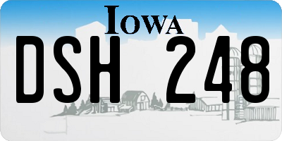 IA license plate DSH248