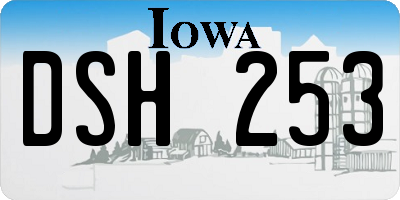 IA license plate DSH253