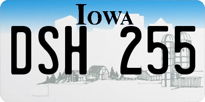 IA license plate DSH255