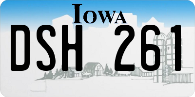 IA license plate DSH261