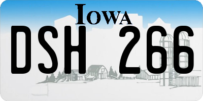 IA license plate DSH266